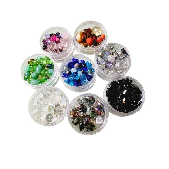 Mixed Bead Lot - Big - Small - Round - Square - Flat - Thick - Multi - Colored - Picture 1 of 9